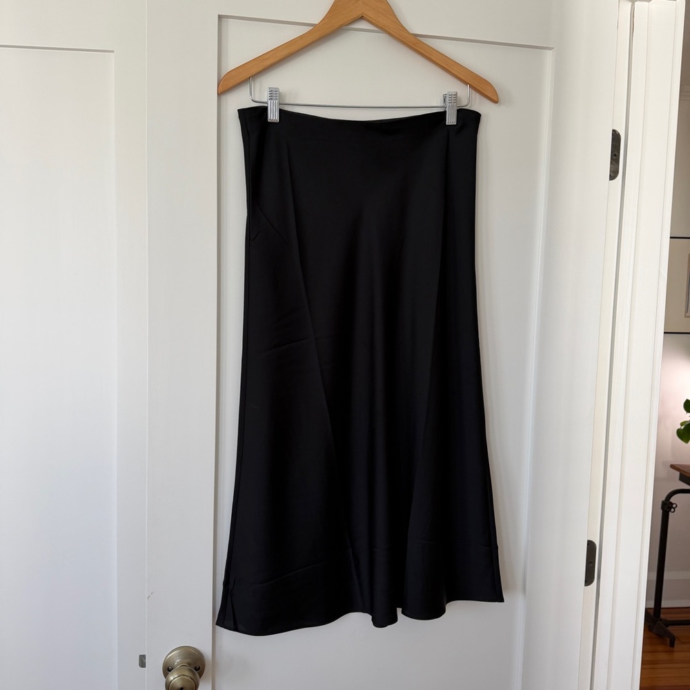 J Crew Gwyneth Slip Skirt Black